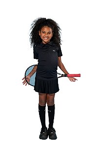 Blusa kids Melissa polo preta |  Siri Kids 40815