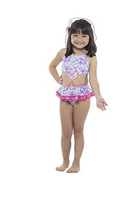 Maiô sereia com aplicação | Siri Kids 02370480
