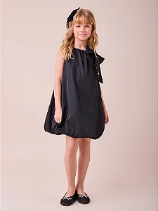 Vestido preto balonê com laço | Animê
