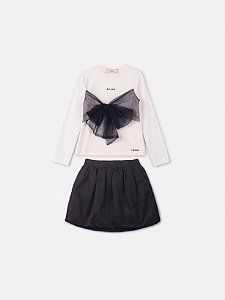 Conjunto balonê com laço de tule | Animê