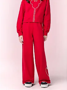 Calça de moletom wide vermelha | Iam Authoria