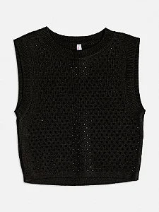 Colete de tricot com pedraria | Iam Authoria
