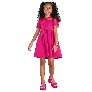 Vestido preto de tule com strass | Kyly