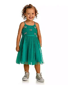 Vestido verde de tule celebrar | Gabriela Aquarela