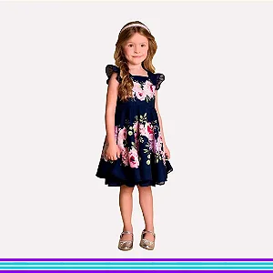 Vestido de festa azul marinho | Milon
