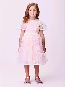 Vestido tule flor rosa | Momi