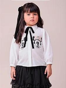 Camisa com laço da Minnie e Mickey | Animê