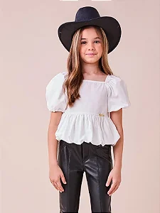 Blusa balonê com mangas bufantes | Animê