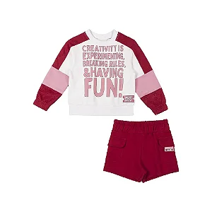 Conjunto blusa e short vermelho | Animê