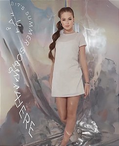 Vestido T-shirt Tricot e Forro Em Malha Branca | Collie