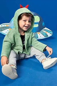 Casaco suéter tricô lã capuz | Luc.boo