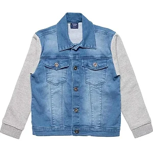 Jaqueta jeans manga moletom | Mania Kids