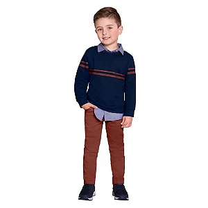 Conjunto casaco moletom calça sarja | Milon