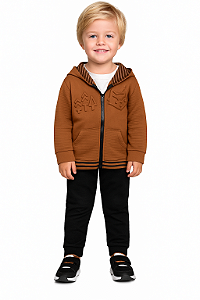 Conjunto Inverno Team Wolf laranja | Milon