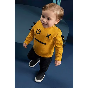 Conjunto inverno blusa amarelo mostarda | Luc.boo