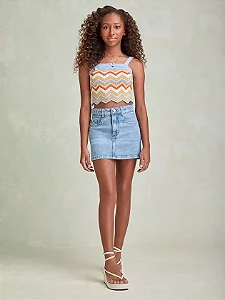 Saia jeans claro | Iam Authoria