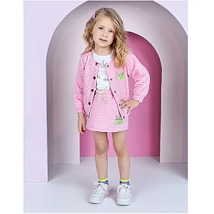 Jaqueta bomber matelasse barbie | Momi
