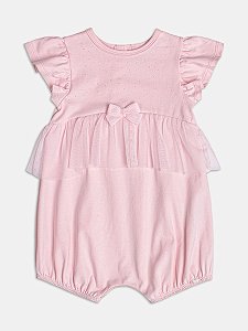 Banho de sol rosa com tule | Momi