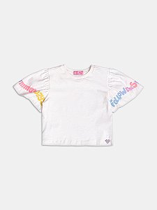 Blusa estampa arco iris nas mangas | Momi