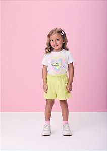 Conjunto blusa e short verde strass | Momi