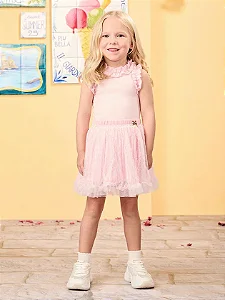 Conjunto de tule rosa com babadinhos | Animê