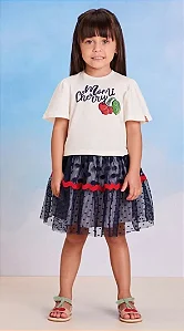Conjunto azul marinho de cereja | Momi