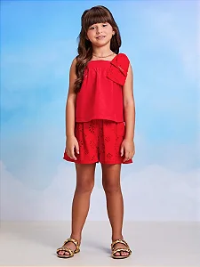 Conjunto de laise vermelho | Momi