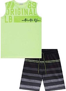 Conjunto regata e bermuda verde | Luc.boo