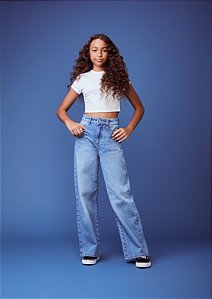 Calça wide denim jeans | Iam Authoria
