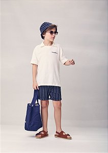 Camisa polo com bordado branca | Youccie