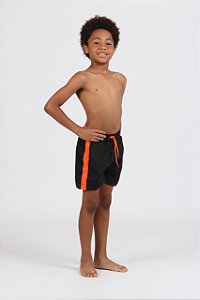 Short Alan preto com detalhes laranja | Siri Kids 40558