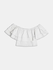 Top tricoline branco ombro a ombro | Iam Authoria