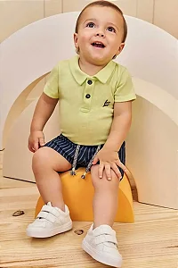 Body polo mc e bermuda verde | Lucboo