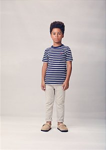 T-shirt listrada azul marinho | Youccie