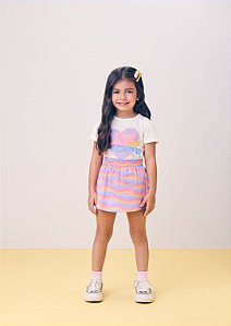 Conjunto blusa e short color | Momi