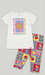 Conjunto blusa e leggin funny day | Momi
