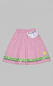 Saia rosa com bolso holografico | Animê