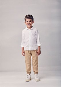 Calça de sarja cor argilha | Youccie