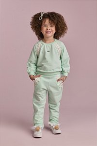 Conjunto calça e blusa comfy turquesa | Gabriela Aquarela