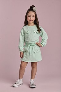 Conjunto saia short e blusa comfy | Gabriela Aquarela