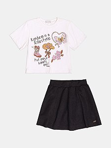 Conjunto Blusa e Saia Percila | Momi