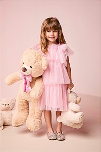 Vestido de tule com babados | Momi