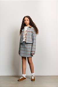 Saia Tweed Chess Blue & Brown | Authoria