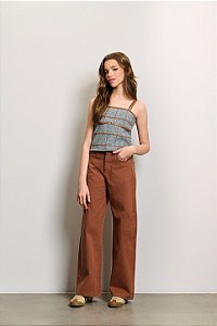 Blusa Tweed Chess Blue & Brown | Authoria