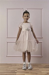 Vestido de Festa Ballet Tule Pétala Rosa | Gabriela Aquarela