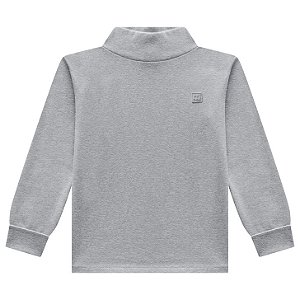 Blusa Cacharrel Infantil Básica Cinza Mescla Unissex | Milon