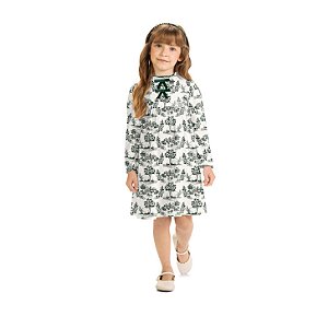 Vestido Manga Longa Cenário Campestre | Milon