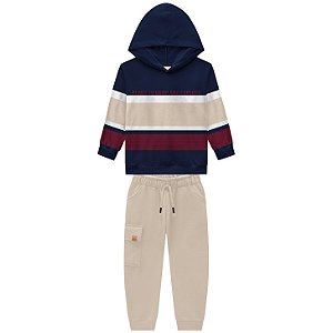 Conjunto Moletom Capuz Explore e Calça Cargo | Milon