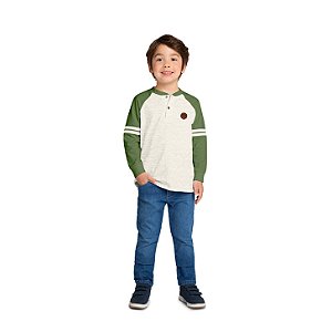 Blusa Manga Longa Raglan Verde | Milon