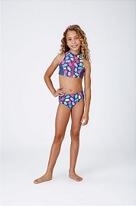 Biquíni Cropped Infantil Estampa Gummy | Siri Kids